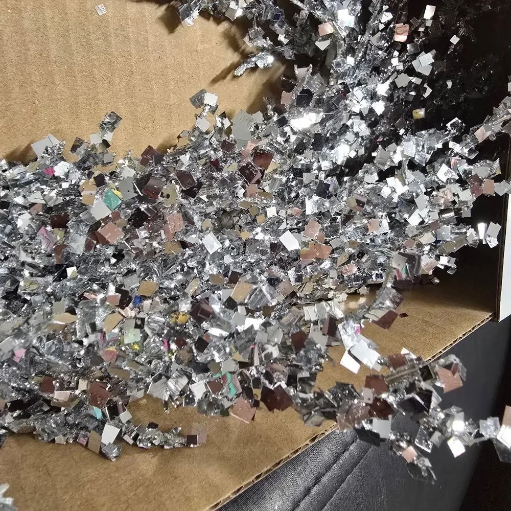 Nib Holiday Time Christmas Elegant Glam Sparkly Silver Garland, 6ft